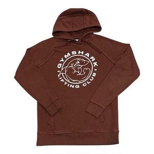 Gymshark Burnt Orange Shark Logo Gym Workout Hoodie Sweatshirt Mens Large